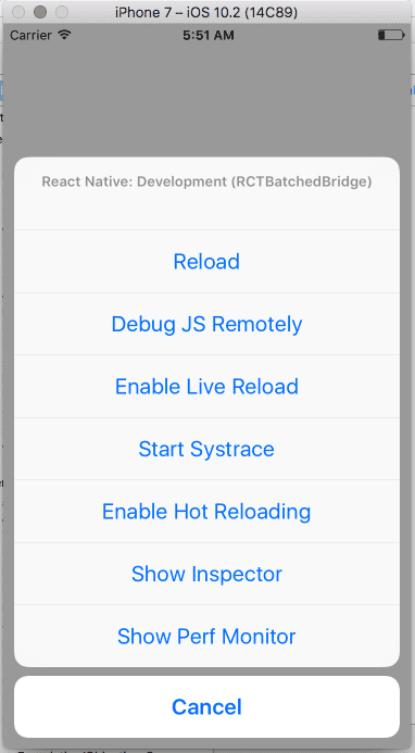 React Native Developer Hints Screen